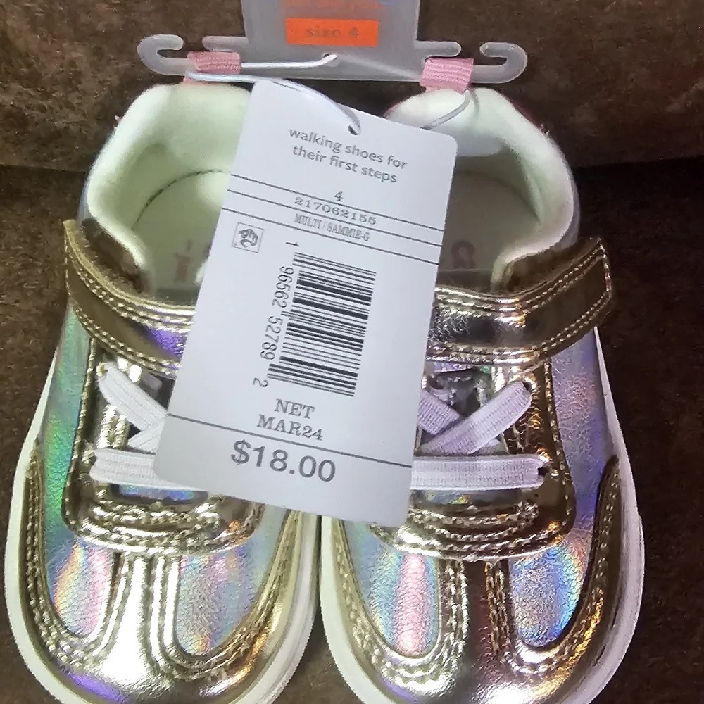 Carter's Iridescent Gold Kids Sneakers